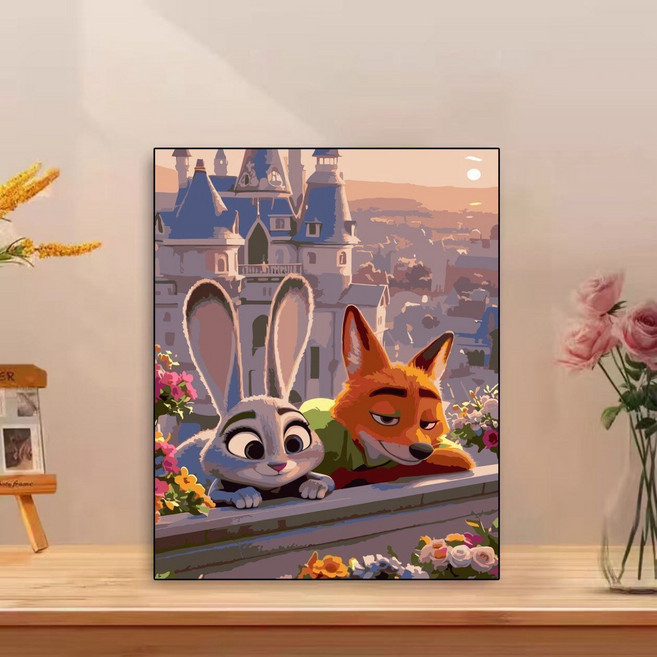 주토피아 창가특집 DIY 명화그리기 유화세트 그림그리기(40x50cm), 1세트, 혼합색상03