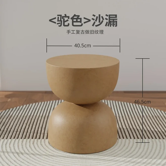 북유럽 스타일 창의적인 유리 커피 테이블 거실 소파 사이드 조합 수제 원형 라이트 럭셔리, 03 Amber A