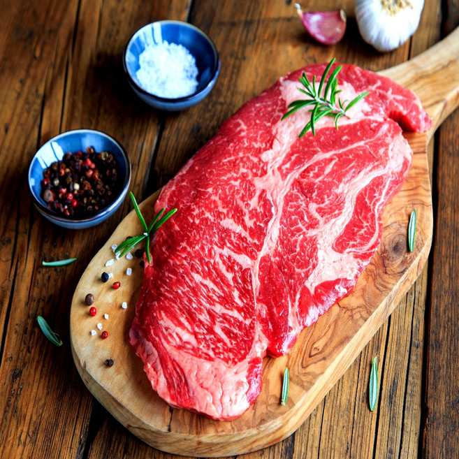 (풍진축산) 미국산 냉장 등심 스테이크 척아이롤 구이용 500g, 스테이크용500g, 1개