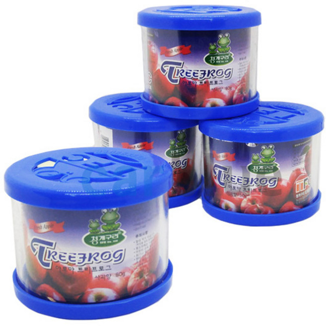 사과향 방향제 트리프로그 청개구리 실내향수, 80g, 1개, 사과