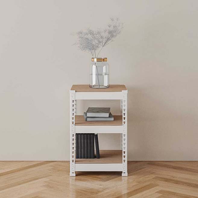 스피드랙 조립식 철제 틈새 선반 가로500mm, 500x500, 750_3단, 블랙, 1개