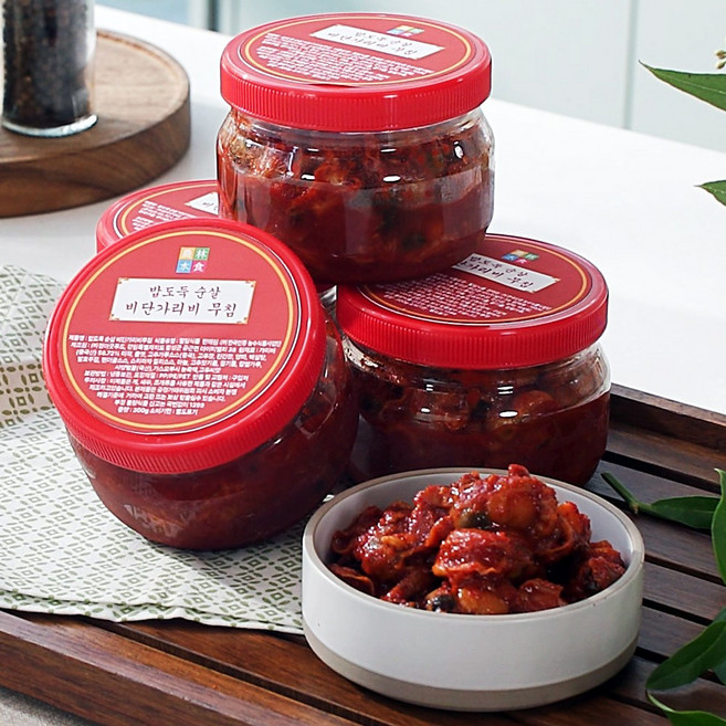 한농식 밥도둑 순살 비단가리비무침세트 100프로 자연산 가리비 100마리 이상, 1세트, 1.4kg