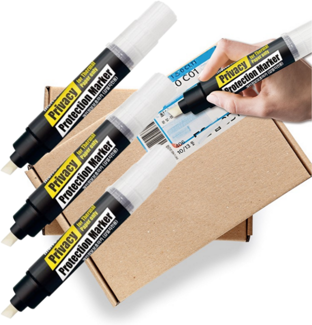 국산 대용량 송장 지우개 개인정보스틱, 3개, 투명