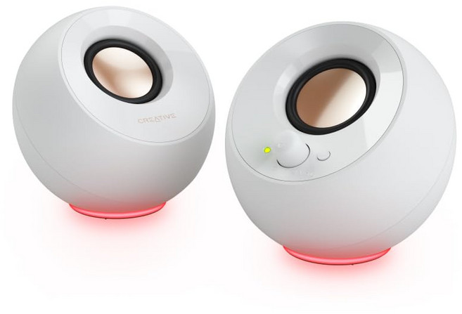 Creative Pebble SE RGB USB 3.5mm SP-PBLSE-WH 화이트 조명 탑재 전원 아날로그 연결, 상세페이지 참조, 상세페이지 참조, 1개