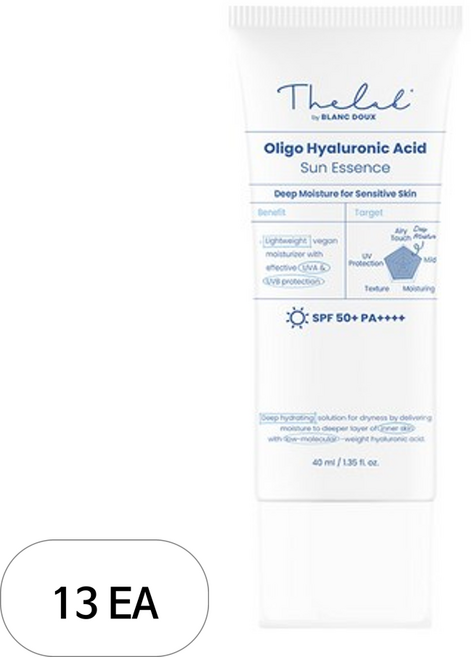 더랩바이블랑두 올리고 히알루론산 선 에센스 SPF50+ PA++++, 40ml, 13개