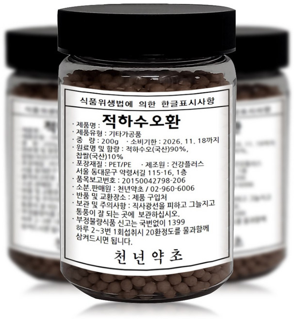 천년약초 국내산 적하수오환 300g 하수오환, 1개