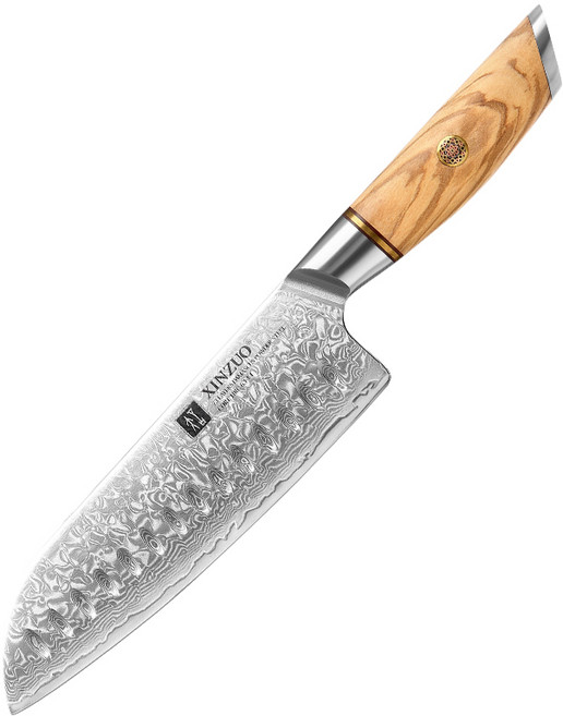 73겹 다마스커스칼 분말강 산토쿠 나이프 야채칼 주방칼 부엌칼 식칼 창업 Santoku Damascus knife, 1개, 1개 1개