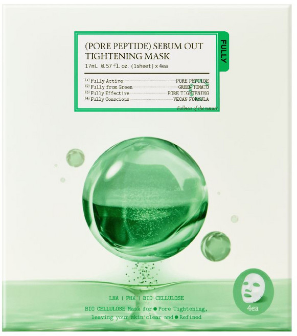 포어 펩타이드 피지 아웃 타이트닝 마스크, 1개, 4개입