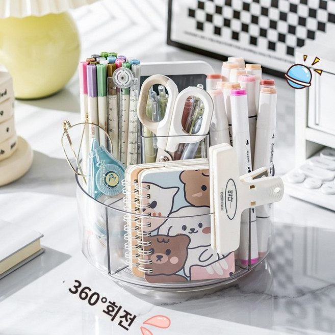 360도 회전 아크릴 영양제 정리함 투명, 1개