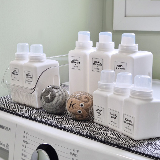 애정살림 세탁세제통 세제 소분용기 리필통, 300ml, 1개