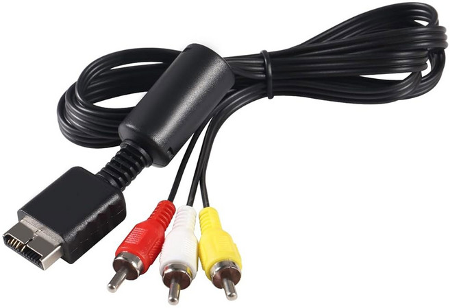 Aokin PS2 PS3 AV 케이블 PlayStation 1 2 3 3 슬림용 오디오 비디오 RCA 케이블 코드 180만/6피트