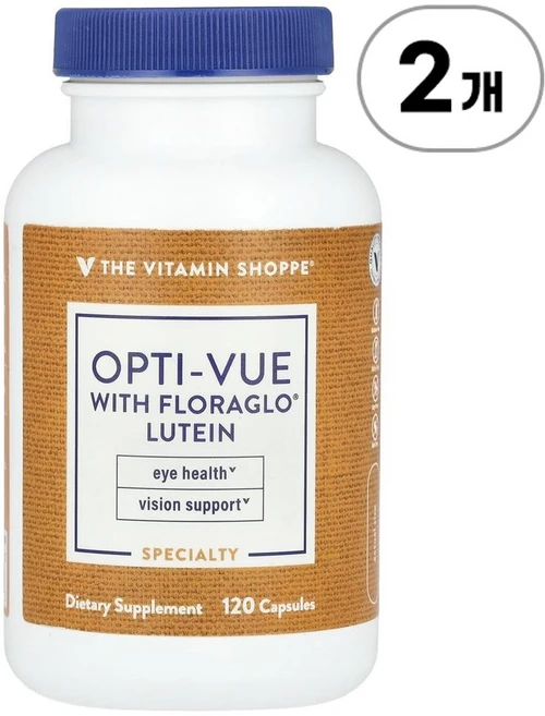비타민숍 옵티-뷰 위드 플로라글로 루테인 The Vitamin Shoppe Opti-Vue with FloraGLO Lutein 120정, 2개 - 쿠팡