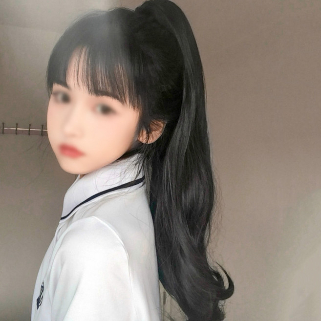 백송 찰랑 생머리 포니테일 집게핀 여자가발 집게가발 초간편 스타일링 롱스트레이트 패션가발, 1개, 찰랑생머리포니테일집게핀 쿨블랙