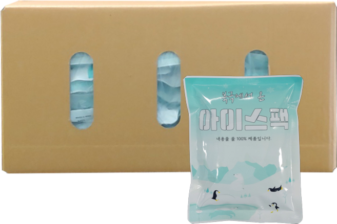 북극에서온 아이스팩 완제품 물 100% 150x200 50팩, 1박스, 50개입