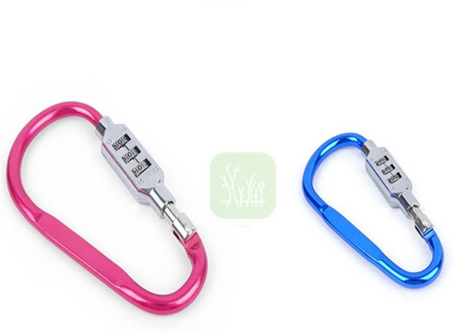 에코바이브 컬러 다이얼 잠금 비너 키링걸이, 소