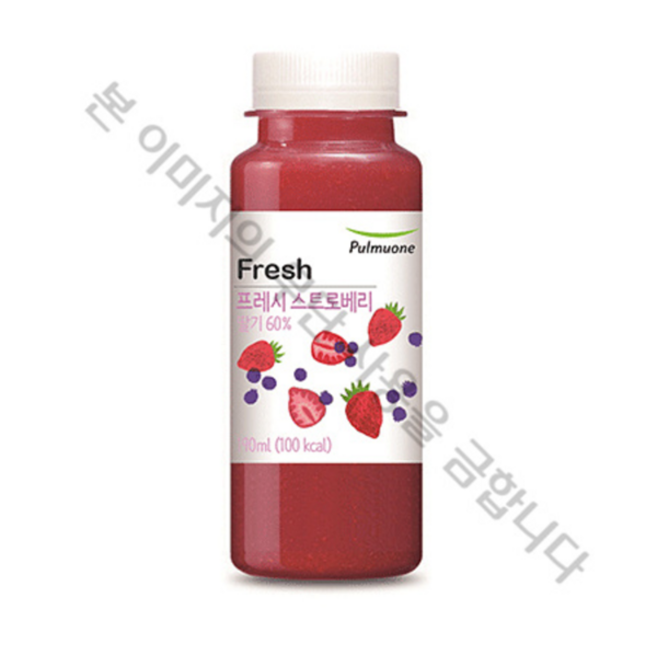풀무원녹즙 프레시 스무디(스트로베리 190ml) 190g, 190ml, 12입