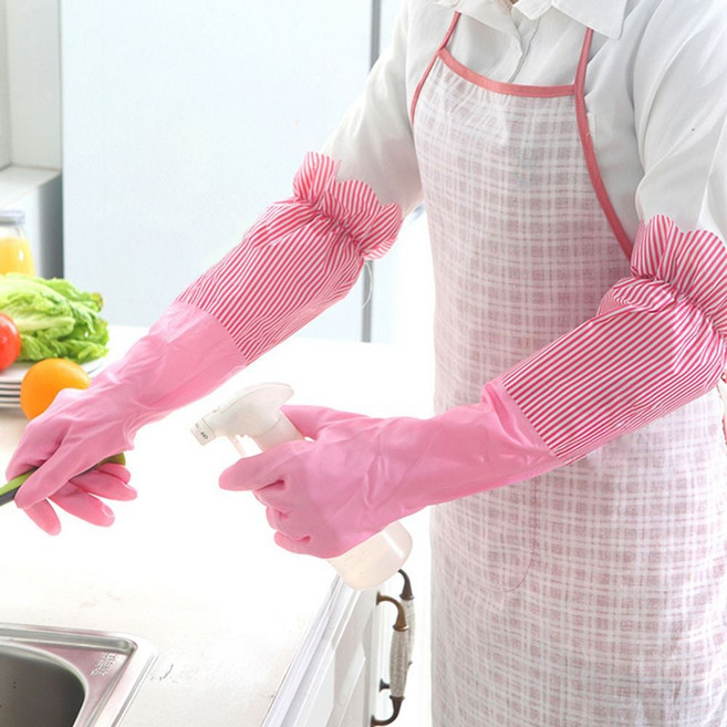 D 롱 밴드 기모 고무장갑 설거지 김장장갑 DD-11434