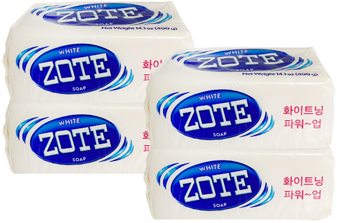 조트 세탁비누 화이트, 400g, 4개