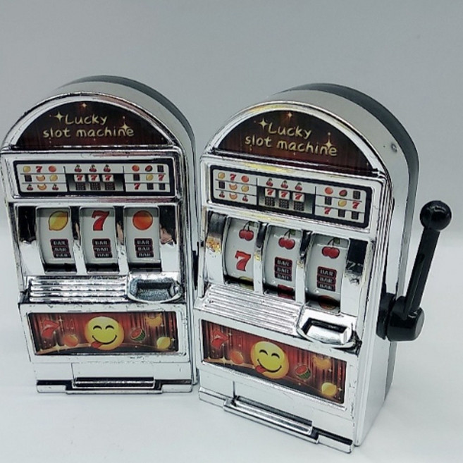 미니 오락실 장난감 카지노 인테리어 잭팟 카지노 슬롯머신 기계, 실버