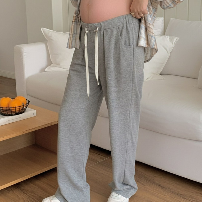 수엠W 임부복 데일리 홈웨어 밴딩 팬츠 루즈핏 편한 임산부 바지 B051 맘플팬츠