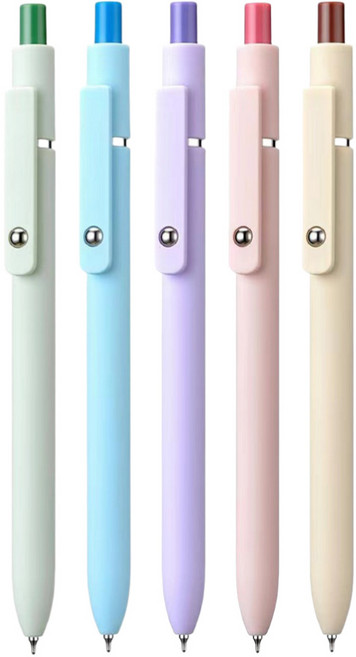 ZENNYTH 퀵 드라이 다오완스 마카롱 젤펜 5종 세트 0.5mm, Macaron(바디), Black(잉크), 1세트