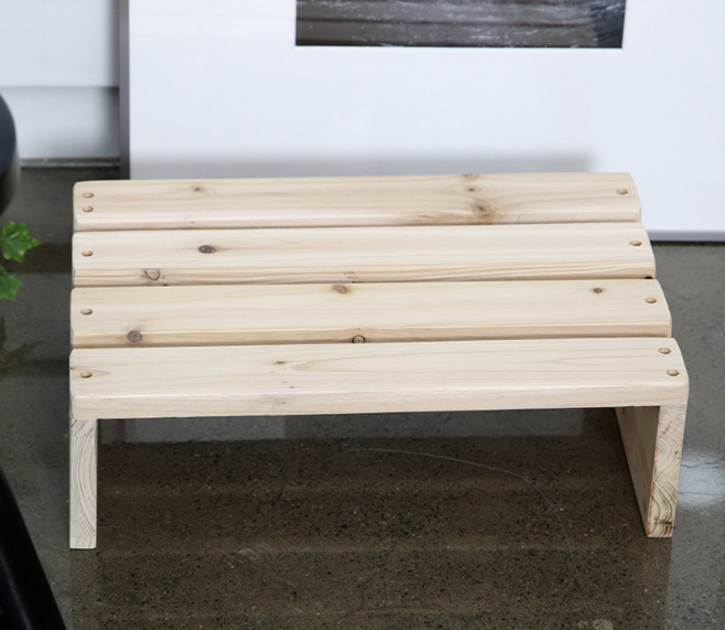 스토니처 심플 평면 원목 발 받침대, 혼합색상