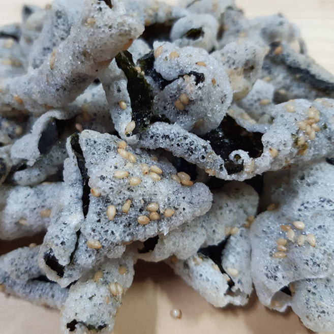 자연일기농장 화사 맥주안주 전통 주전부리 찹쌀 김부각 반찬 50g 1봉 새우맛