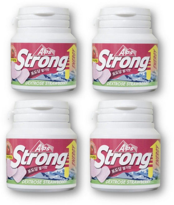 알프스스트롱 포도당캔디 딸기맛, 60g, 4개