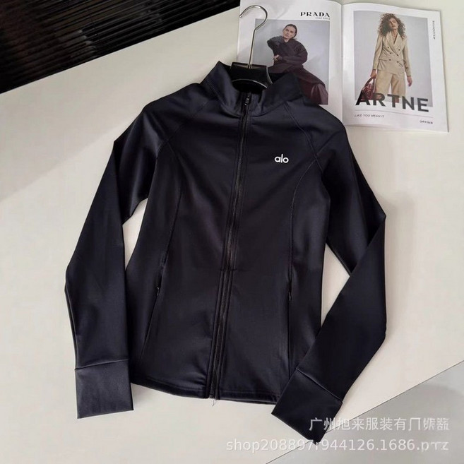 ALO 여성 스포츠 상의 자외선 차단제 요가 아우터웨어 아웃도어 알로