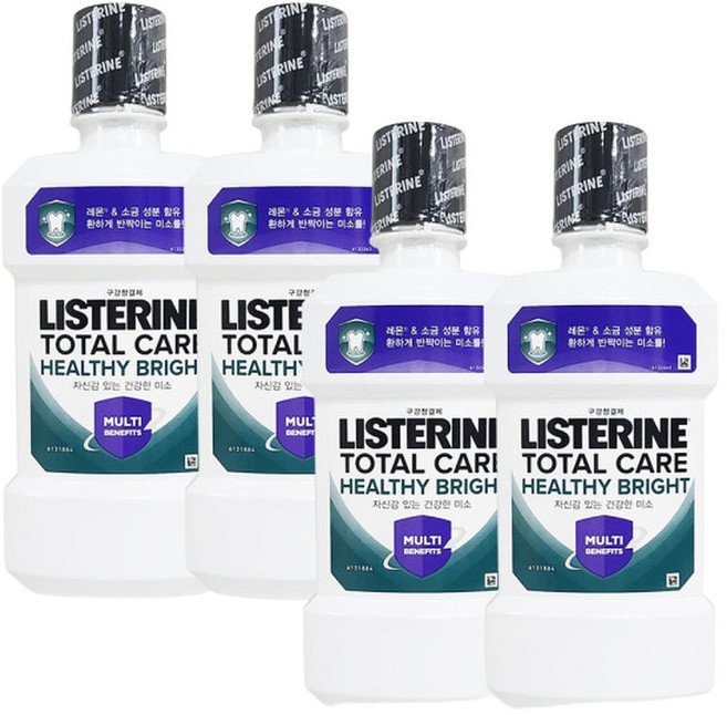 리스테린 헬씨브라이트 750ml 4개 구강청결제