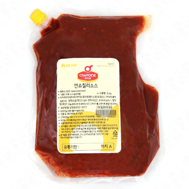 쉐프원 깐쇼칠리소스, 9개, 2kg