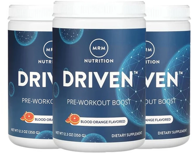 MRM 뉴트리션 DRIVEN 운동 전 보충제 블러드오렌지 350 g(12.3oz), 3팩, 350g - 쿠팡