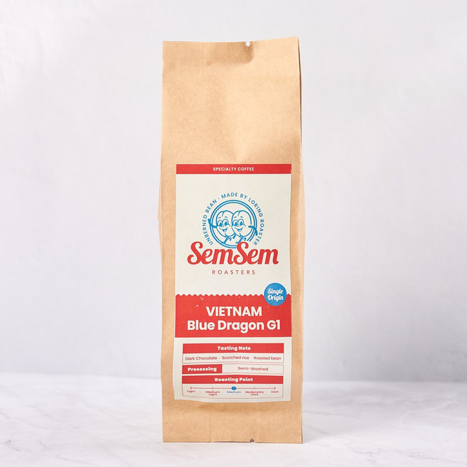 베트남 원두커피 로부스타 블루드래곤 1kg 홀빈 싱글오리진 원두콩, 2개, 홀빈(분쇄안함)