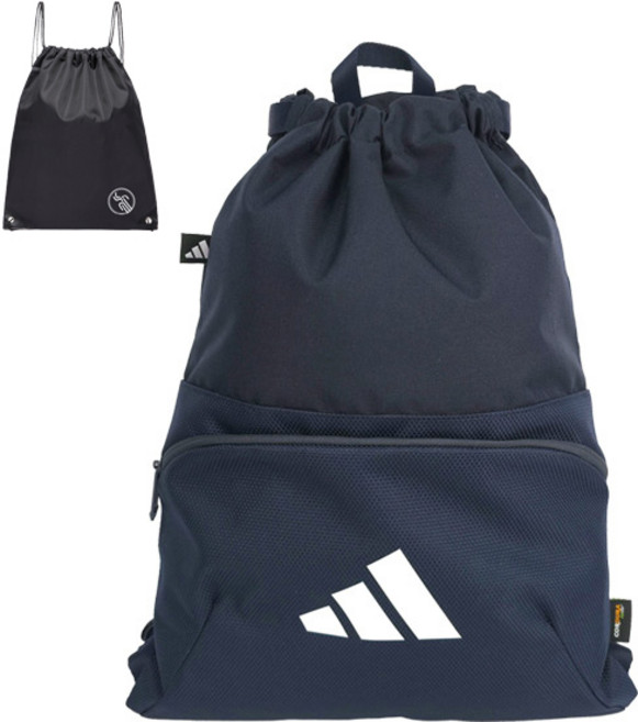 아디다스 넉넉한 사이즈 짐색 가방 소지품 수납 포켓 네이비 (PGN짐쌕가방 지급), NADJ, 1개