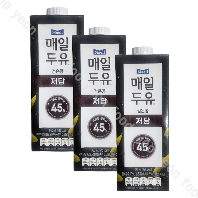 매일두유 검은콩두유, 950ml, 3개