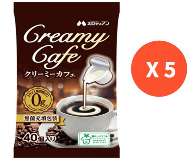 멜로디안 크리미 일본 포션 액상 커피 크림 40P x 5팩 프림 크리머, 40개입, 180ml