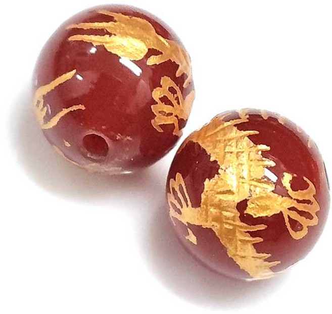 Bead 팔찌원석 10mm 금룡 은룡 금호 금봉황 금거북 팬던트 한팩 2알 원석선택, 10mm 금룡 자마노 (2알)