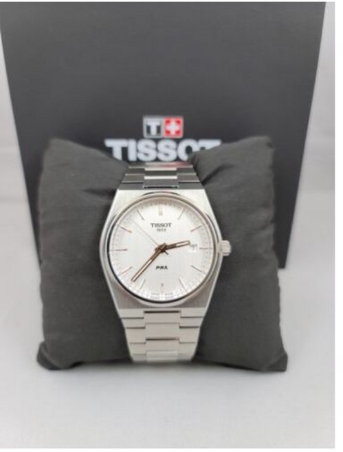 Tissot 티쏘 PRX 쿼츠 실버 다이얼 스틸 남자 시계 T1374101103100 3035