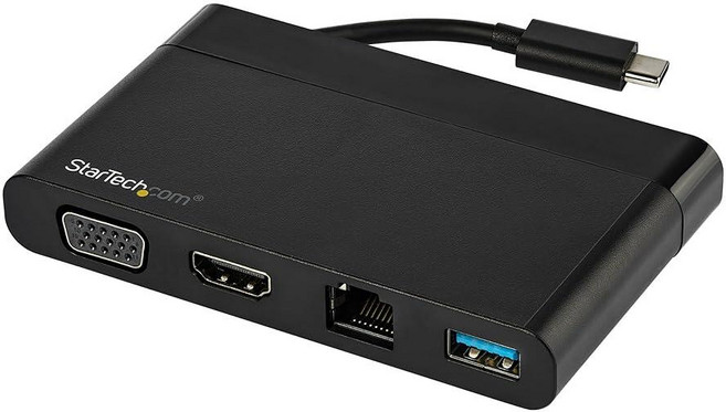 ✚USB C 멀티포트 비디오 어댑터 - USB C - VGA/DVI/ HDMI/Mddddddp - 4K USB C 어댑터 - HDMI 어댑터 로즈 골드 (CDPVDHDMDPRG, USB-A 3.0 1개 | HDMI, VGA | 은신처