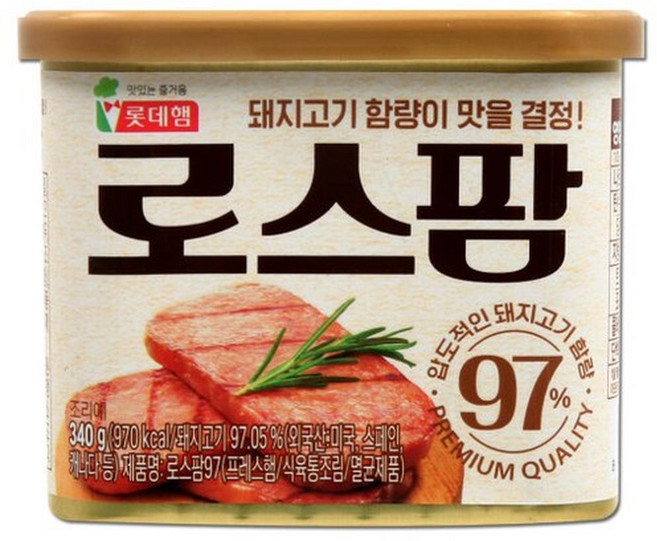 롯데웰푸드 롯데햄 로스팜97, 340g, 72개