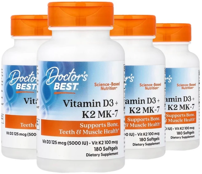 닥터스베스트 비타민D3 플러스 K2 MK7 180정 4개 - 쿠팡