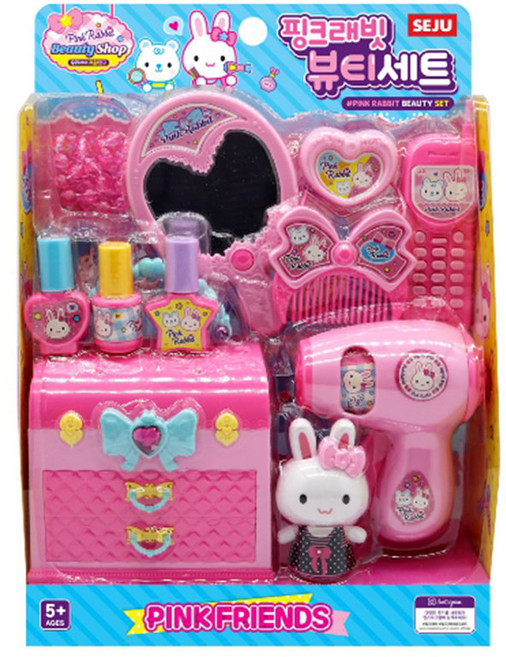 핑크래빗 뷰티세트 역할놀이 장난감, 1개, 단품