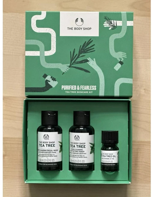 더바디샵 티 트리 스킨 클리어링 토너 워시 오일 세트 The Body Shop Tea Tree Skincare Kit, 1개 - 쿠팡