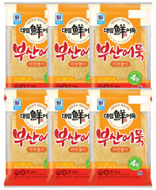 (대림냉장) 부산어묵마당놀이, 6개, 200g