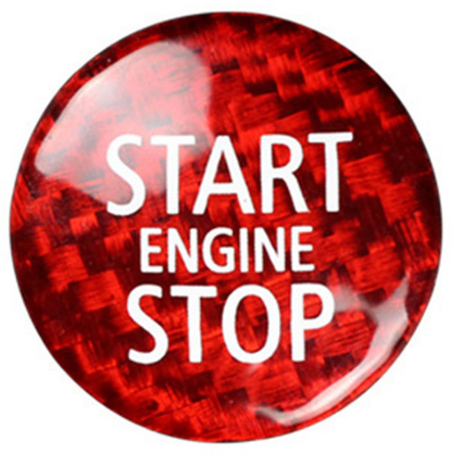 카본 섬유 엔진 시작 정지 버튼 미니 쿠퍼 용 내부 트림 커버 스티커 R55 R56 R57 R58 R59 R60 R61, 그림처럼