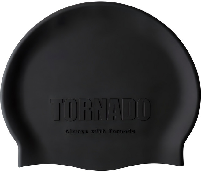토네이도 양각 실리콘 수영모자 TC-2000, BLACK, 1개