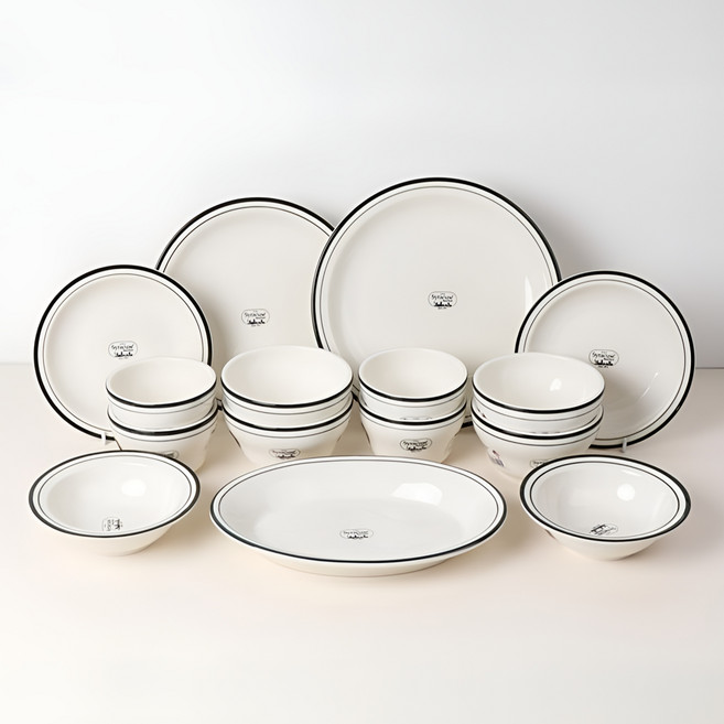 시라쿠스 뉴욕 4인 그릇세트 식기세트, 칼딘그린, 1세트