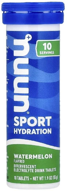 Nuun 전해질 수분 Hydration 스포츠 워터멜론 수박맛 발포정 10정, 1 - 쿠팡
