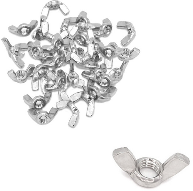 아이베란다 날개형 나비너트 풀림방지 실버, 20개, M4