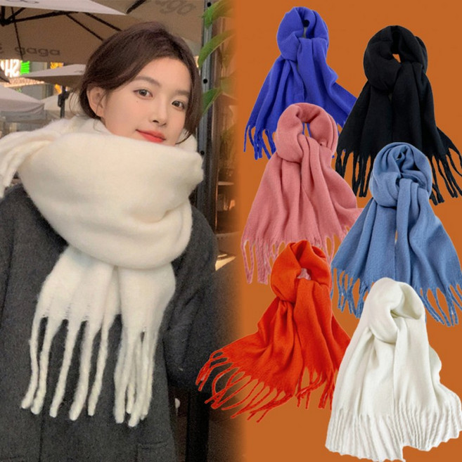 쁘띠 목도리 겨울용 니트머플러 남녀공용 심플 부드러운 넥워머 방한